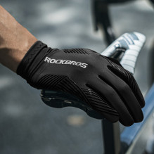 Rockbros cycling gloves spring / summer / autumn, full, size: M - black
