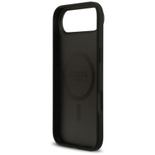 „Guess“ „Grained Flowers Classic Logo MagSafe“ dėklas, skirtas „iPhone Air“ – juodas