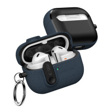 „Tech-Protect“ plonas kabliuko dėklas, skirtas „Samsung Galaxy Buds 3 / 3 FE / 3 Pro“ – tamsiai mėlynas