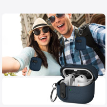 Tech-Protect Slim Hook Case for Samsung Galaxy Buds 3 / 3 FE / 3 Pro - Navy Blue