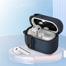 „Tech-Protect“ plonas kabliuko dėklas, skirtas „Samsung Galaxy Buds 3 / 3 FE / 3 Pro“ – tamsiai mėlynas