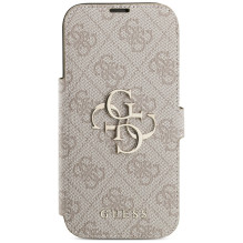 „Guess Book 4G“ metalinis logotipo dėklas, skirtas „iPhone 17 Pro“ – rožinis