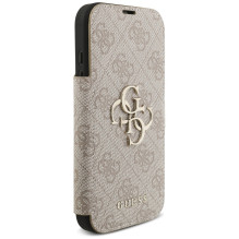 „Guess Book 4G“ metalinis logotipo dėklas, skirtas „iPhone 17 Pro“ – rožinis