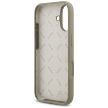 „Guess“ silikoninis „Big 4G Script“ dėklas, skirtas „iPhone 17“ – rudas
