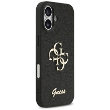 „Guess“ fiksuoto blizgučių dizaino „iPhone 17“ dėklas – juodas