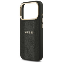 „Guess 4G Stripe MagSafe“ dėklas, skirtas „iPhone 17 Pro“ – juodas