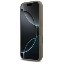 „Guess“ silikoninis „Big 4G Script“ dėklas, skirtas „iPhone 17 Pro“ – rudas