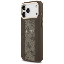 „Guess 4G Stripe MagSafe“ dėklas, skirtas „iPhone 17 Pro Max“ – rudas