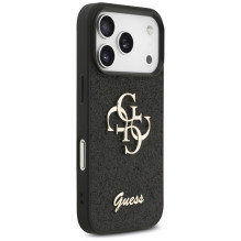 „Guess“ fiksuoto blizgučių dizaino „iPhone 17 Pro“ dėklas – juodas