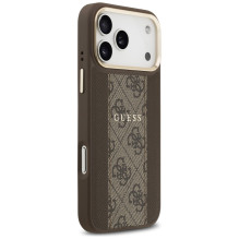 „Guess 4G Stripe MagSafe“ dėklas, skirtas „iPhone 17 Pro Max“ – rudas