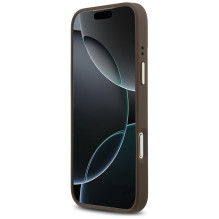 „Guess 4G Stripe MagSafe“ dėklas, skirtas „iPhone 17 Pro Max“ – rudas