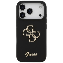 „Guess“ silikoninis „Big 4G Script“ dėklas, skirtas „iPhone 17 Pro“ – juodas
