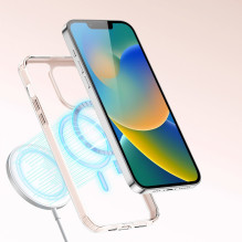 Dux Ducis Clin2 dėklas iPhone 14 Plus magnetinis MagSafe dangtelis rožinis