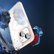 Dux Ducis Clin2 dėklas iPhone 14 Plus magnetinis MagSafe dangtelis rožinis