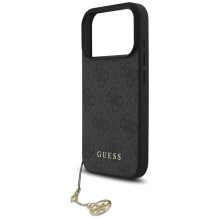 „Guess 4G Charms Collection“ „MagSafe“ dėklas, skirtas „iPhone 17 Pro“ – juodas