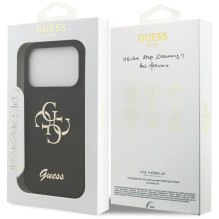 „Guess“ silikoninis „Big 4G Script“ dėklas, skirtas „iPhone 17 Pro“ – juodas