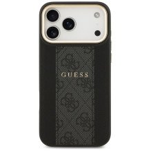 „Guess 4G Stripe MagSafe“ dėklas, skirtas „iPhone 17 Pro Max“ – juodas