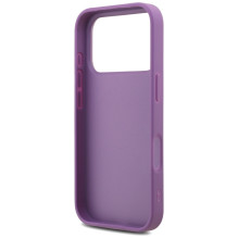„Guess“ fiksuoto blizgučių dizaino „iPhone 17 Pro“ dėklas – violetinis