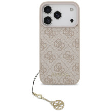 „Guess 4G Charms Collection“ „MagSafe“ dėklas, skirtas „iPhone 17 Pro“ – rožinis