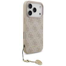 „Guess 4G Charms Collection“ „MagSafe“ dėklas, skirtas „iPhone 17 Pro“ – rožinis