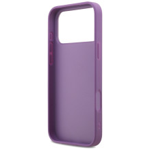 „Guess Fixed Glitter Big 4G“ dėklas, skirtas „iPhone 17 Pro Max“ – violetinis