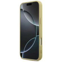 „Guess“ fiksuoto blizgučių dizaino „iPhone 17 Pro Max“ dėklas – auksinis