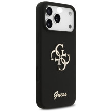 „Guess“ silikoninis „Big 4G Script“ dėklas, skirtas „iPhone 17 Pro Max“ – juodas