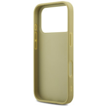 „Guess“ fiksuoto blizgučių dizaino „iPhone 17 Pro“ dėklas – auksinis