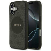 „Guess 4G Circle Classic Logo MagSafe“ dėklas, skirtas iPhone 17 – juodas