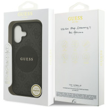 „Guess 4G Circle Classic Logo MagSafe“ dėklas, skirtas iPhone 17 – juodas