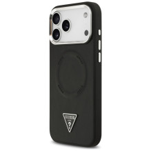 „Guess“ trikampio formos logotipo „MagSafe“ dėklas, skirtas „iPhone 17 Pro“ – juodas