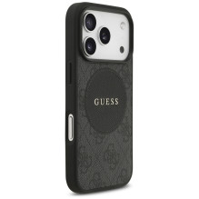 „Guess 4G Circle Classic Logo MagSafe“ dėklas, skirtas „iPhone 17 Pro“ – juodas