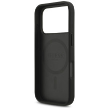 „Guess 4G Circle Classic Logo MagSafe“ dėklas, skirtas „iPhone 17 Pro“ – juodas