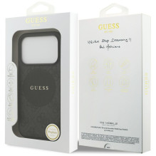 „Guess 4G Circle Classic Logo MagSafe“ dėklas, skirtas „iPhone 17 Pro“ – juodas