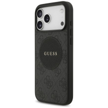 „Guess 4G Circle Classic Logo MagSafe“ dėklas, skirtas „iPhone 17 Pro Max“ – juodas