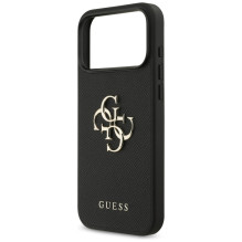 Guess Grained Big 4G &amp; Classic Logo case for iPhone 17 Pro Max - black