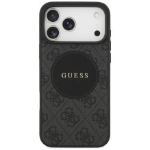 „Guess 4G Circle Classic Logo MagSafe“ dėklas, skirtas „iPhone 17 Pro Max“ – juodas
