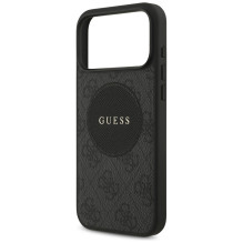 „Guess 4G Circle Classic Logo MagSafe“ dėklas, skirtas „iPhone 17 Pro Max“ – juodas