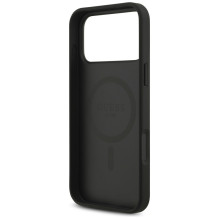 „Guess 4G Circle Classic Logo MagSafe“ dėklas, skirtas „iPhone 17 Pro Max“ – juodas