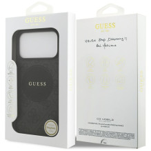 „Guess 4G Circle Classic Logo MagSafe“ dėklas, skirtas „iPhone 17 Pro Max“ – juodas