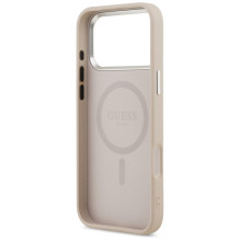 „Guess“ trikampio formos logotipo „MagSafe“ dėklas, skirtas „iPhone 17 Pro Max“ – rožinis