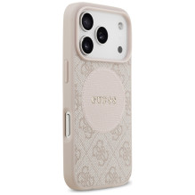 „Guess 4G Circle Classic Logo MagSafe“ dėklas, skirtas „iPhone 17 Pro“ – rožinis