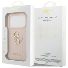 Guess Grained Big 4G &amp; Classic Logo iPhone 17 Pro Case - Pink