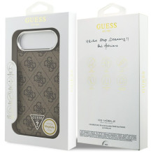 „Guess 4G“ trikampio logotipo „MagSafe“ dėklas, skirtas „iPhone Air“ – rudas