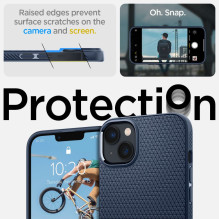 Spigen skystas oro dėklas, skirtas iPhone 14 Plus – mėlynas