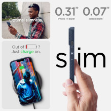 Spigen skystas oro dėklas, skirtas iPhone 14 Plus – mėlynas