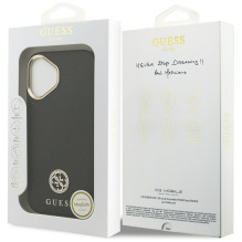 „Guess“ grūdėto Strass logotipo „MagSafe“ dėklas, skirtas iPhone 17 – juodas