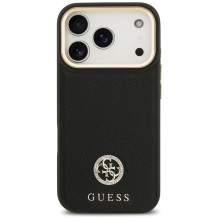 „Guess“ grūdėto Strass logotipo „MagSafe“ dėklas, skirtas „iPhone 17 Pro“ – juodas