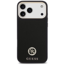 „Guess“ grūdėto Strass logotipo „MagSafe“ dėklas, skirtas „iPhone 17 Pro Max“ – juodas