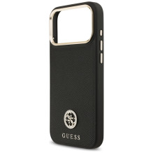 „Guess“ grūdėto Strass logotipo „MagSafe“ dėklas, skirtas „iPhone 17 Pro Max“ – juodas